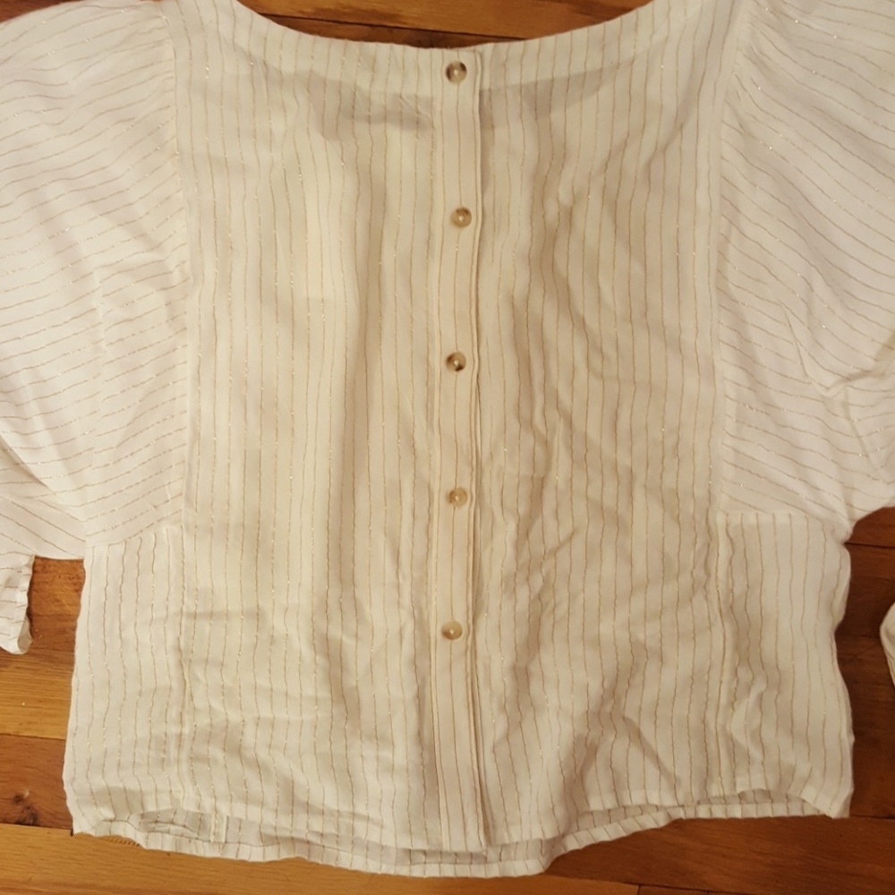 Off The Shoulder Button Back Top - image 2